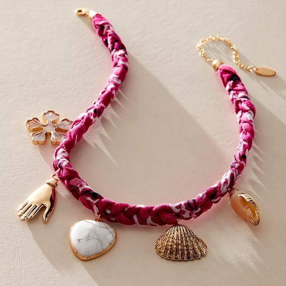 Free People Serafina Sky Charm Necklace in Pink | NWT - Picture 1 of 5